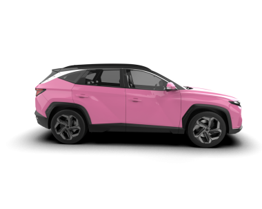 Pembe cip. Pembe çizgili araba. izole.