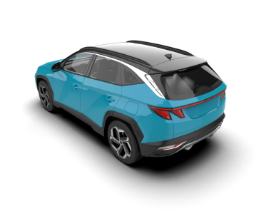 modern araba beyaz arkaplanda izole edildi