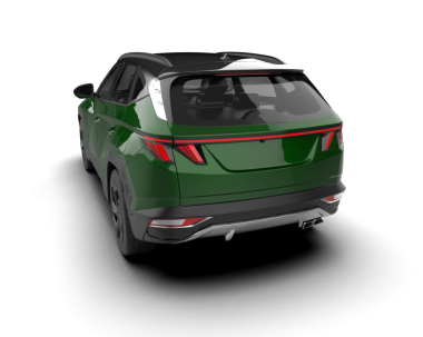 Siyah arka planda modern SUv, 3 boyutlu görüntüleme