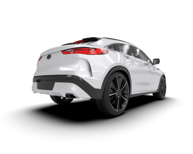 modern araba beyaz arka planda izole edildi. 3 boyutlu görüntüleme.