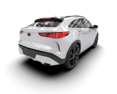 Beyaz arka planda modern lüks spor araba. 3d oluşturma