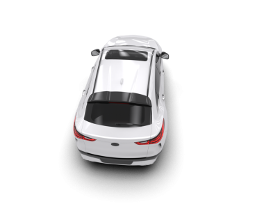 İzole edilmiş beyaz araba. 3d oluşturma