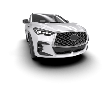 - Araba. Araba sedanı. 3 boyutlu görüntüleme. beyaz arkaplanda izole.