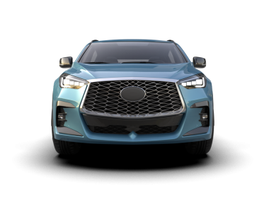 Beyaz arka planda bir araba. yüksek çözünürlüklü 3d görüntüleme