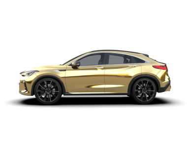 Beyaz arka planda modern lüks bir araba. 3 Boyutlu Hazırlama