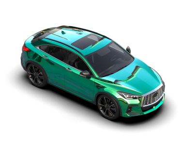araba yeşil modern araba siyah arka planda izole