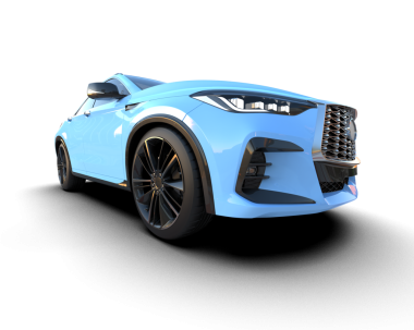 Araba arka planda izole. 3d oluşturma.