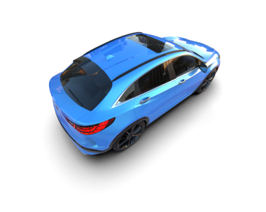 Şehrin modern arabası.