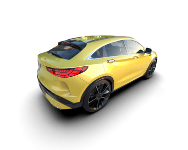 Stüdyo ortamında daha az genel bir konsept arabanın 3 boyutlu çizimi