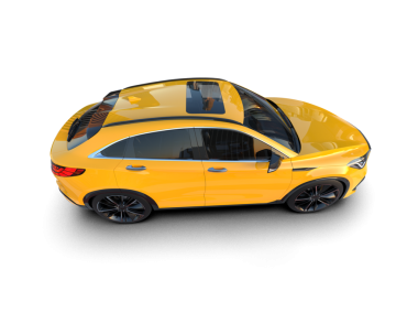 Arkaplanda sarı bir araba