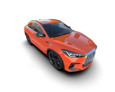 modern turuncu araba beyaz arka planda izole edilmiş