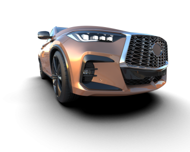 Stüdyo ortamında daha az genel bir konsept arabanın 3 boyutlu çizimi