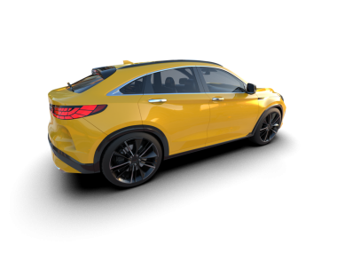 Modern araba arka planda izole edilmiş. 3D görüntüleme - araba