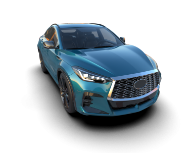 Beyaz arka planda modern lüks bir araba. 3d oluşturma