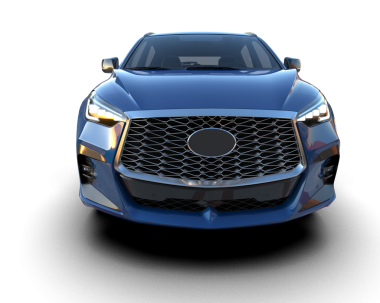 modern araba siyah arkaplanda izole edildi. 3 boyutlu görüntüleme -