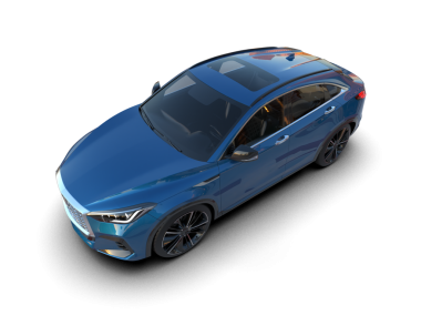 Modern araba arka planda izole edilmiş. 3d illüstrasyon - illüstrasyon