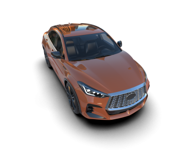 Modern araba. Üç boyutlu model. 3d oluşturma