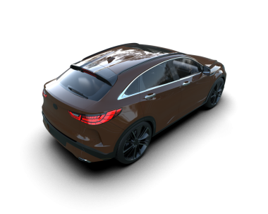 Stüdyo ortamında daha az genel bir konsept arabanın 3 boyutlu çizimi