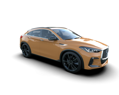 Stüdyo ortamında markasız bir SUV 'un 3 boyutlu çizimi