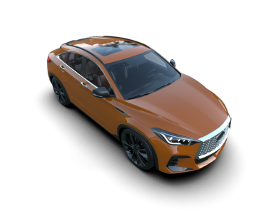 modern araba beyaz arkaplanda izole edildi