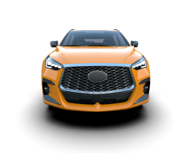 Modern araba. Beyaz arka planda izole edilmiş. 3d oluşturma