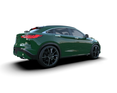 araba premium modern aile beyaz arka planda izole. 3d illüstrasyon