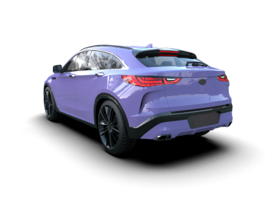 Modern spor araba beyaz arka planda izole edilmiş. Bir araba için 3 boyutlu bir spor araba çizimi.