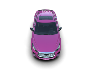 Siyah arka planda modern bir araba. 3d illüstrasyon