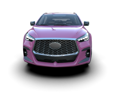 pembe modern spor araba beyaz arka planda izole edilmiş.