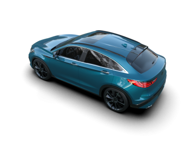 Siyah arka planda lüks, modern bir araba. İzole. 3d illüstrasyon