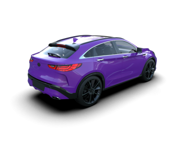 Siyah arka planda modern bir araba. 3d illüstrasyon