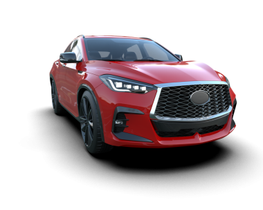 beyaz arkaplanda modern araba