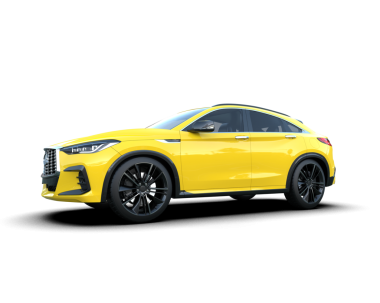 Gri arka planda modern bir araba. 3d oluşturma