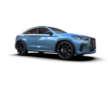 Siyah arka planda modern bir araba. 3d oluşturma