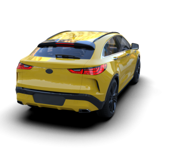 Siyah arka planda modern bir araba. - Araba. 3 Boyutlu Hazırlama