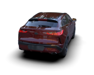 Beyaz arkaplandaki bir SUV 'un 3 boyutlu görüntülemesi