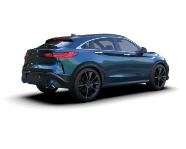 Modern mavi SUV beyaz arka planda izole edilmiş 3 boyutlu.