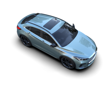 beyaz arka planda modern küçük araba.