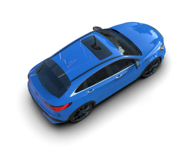 mavi araba siyah arkaplanda izole edildi