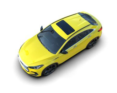 Araba arka planda izole edilmiş. 3d oluşturma