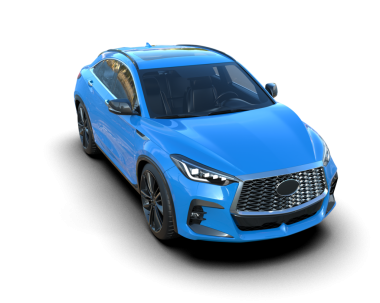 Stüdyoda yepyeni bir arabanın 3 boyutlu resmi.