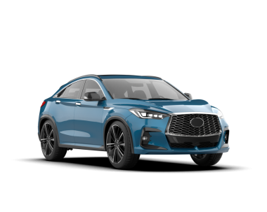 Modern araba beyazda izole edilmiş. 3D görüntüleme - illüstrasyon