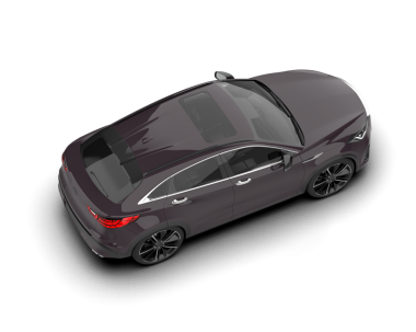 Siyah araba beyaz arka planda izole edilmiş. 3d oluşturma