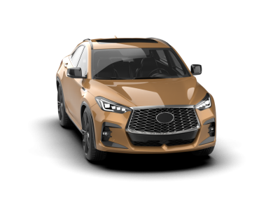 Modern araba arka planda izole edilmiş. 3D görüntüleme - illüstrasyon