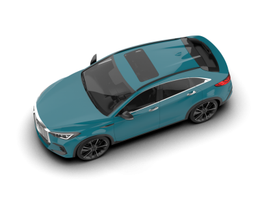 Modern araba beyaz arka planda izole edilmiş. 3d illüstrasyon