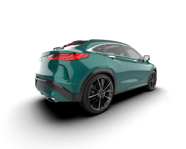 Gerçekçi bir araba. 3d oluşturma