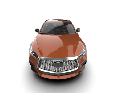 Modern araba arka planda izole edilmiş. 3d illüstrasyon