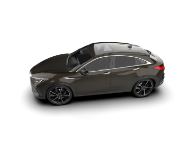 modern araba gri arka planda izole edilmiş. 3d oluşturma