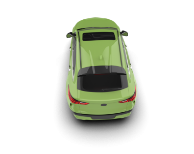 beyaz arkaplanda izole edilmiş araba, üst görünümde vektör görünümü