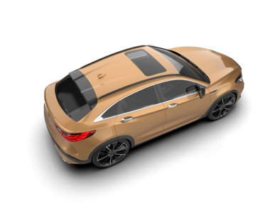 Gri arka planda modern lüks bir araba. 3d oluşturma